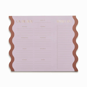 Meal Planner Notepad - Lilac/Nutmeg