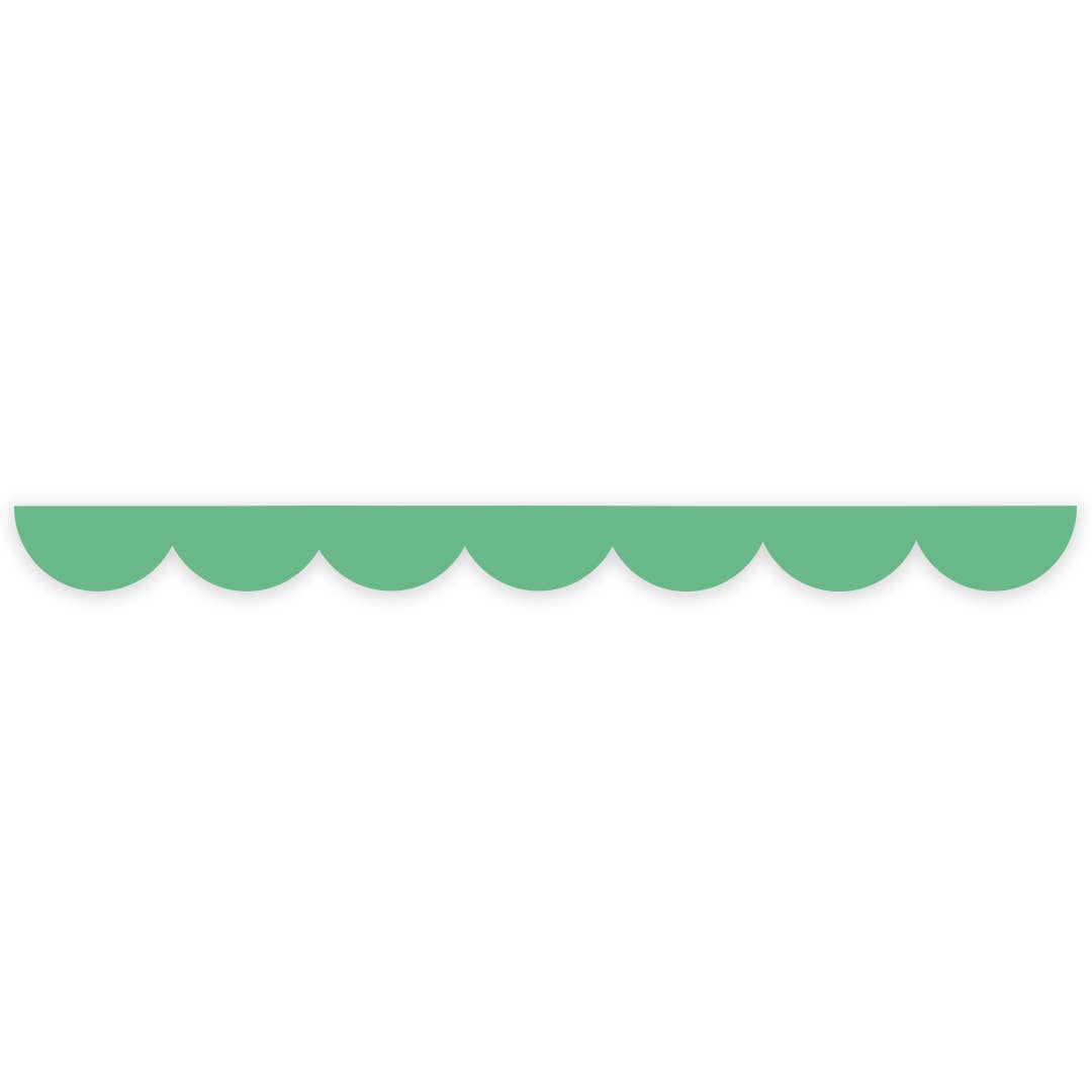 Green scalloped edge washi tape.