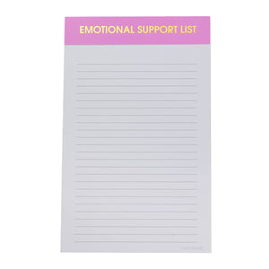 Emotional Support List Notepad