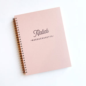 Natick Script Notebook - Sunset Pink