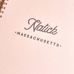 Natick Script Notebook - Sunset Pink