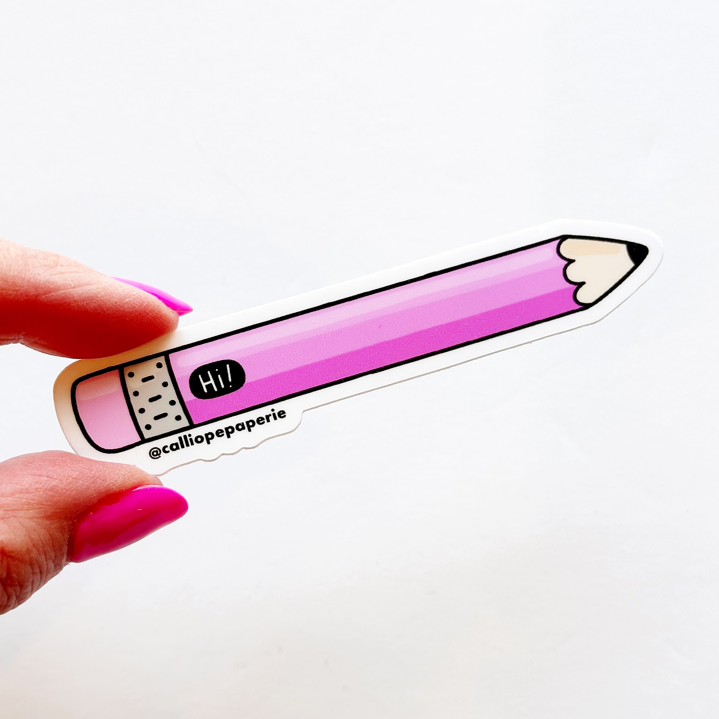 Pink Pencil Sticker