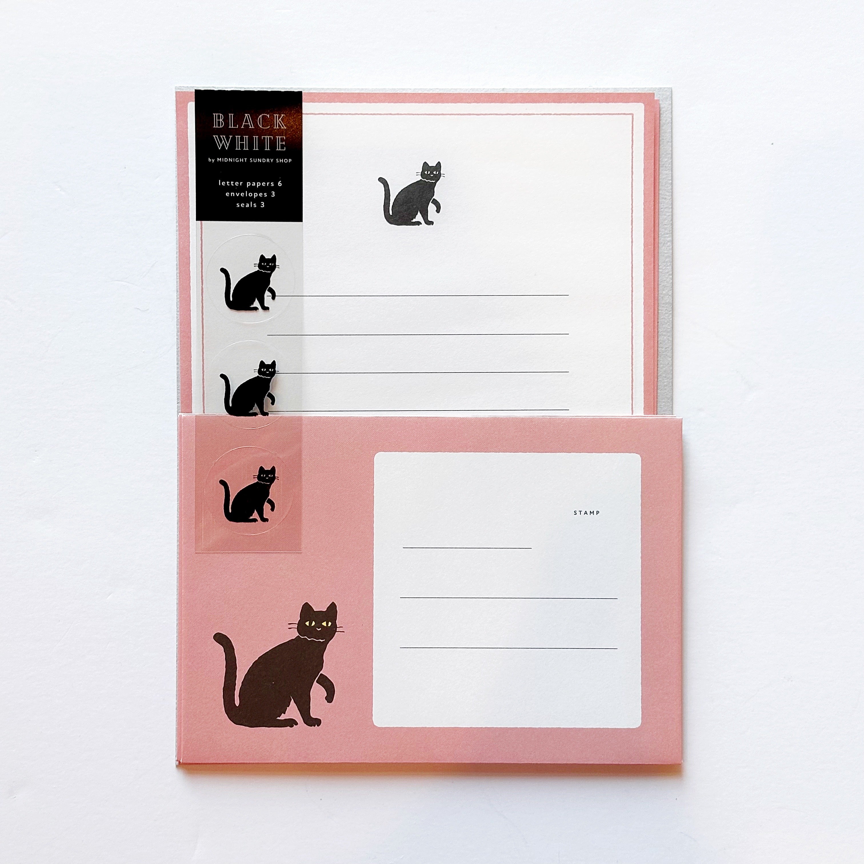 Black Cat Letter Set