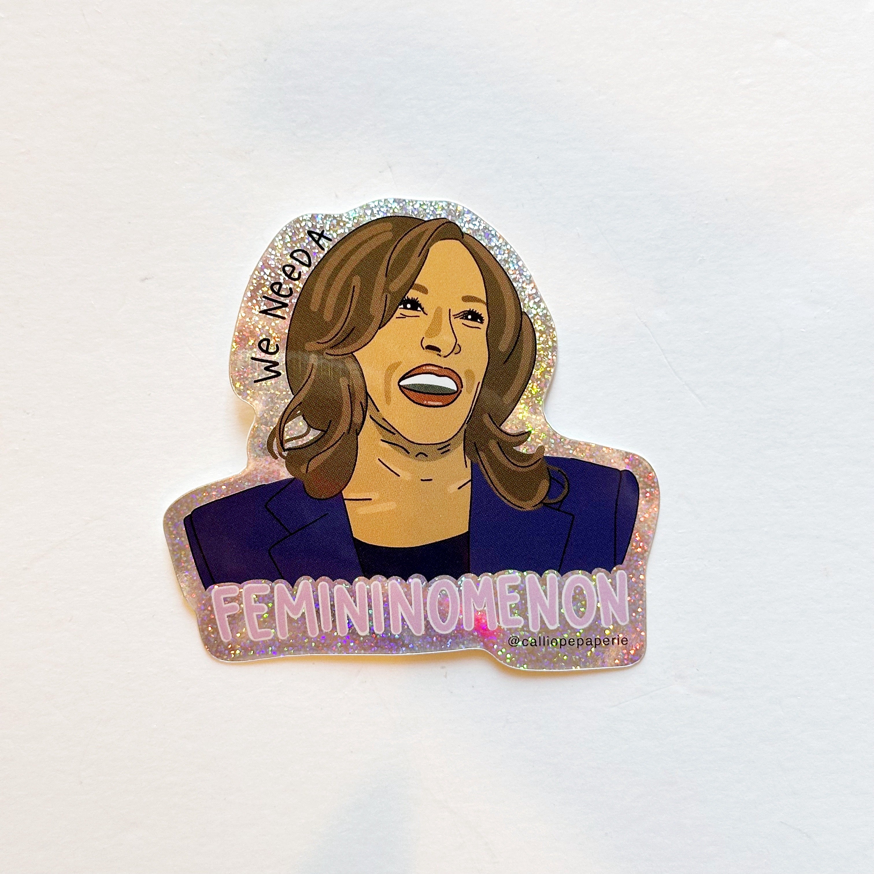 Kamala Femininomenon Glitter Sticker