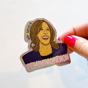 Kamala Femininomenon Glitter Sticker