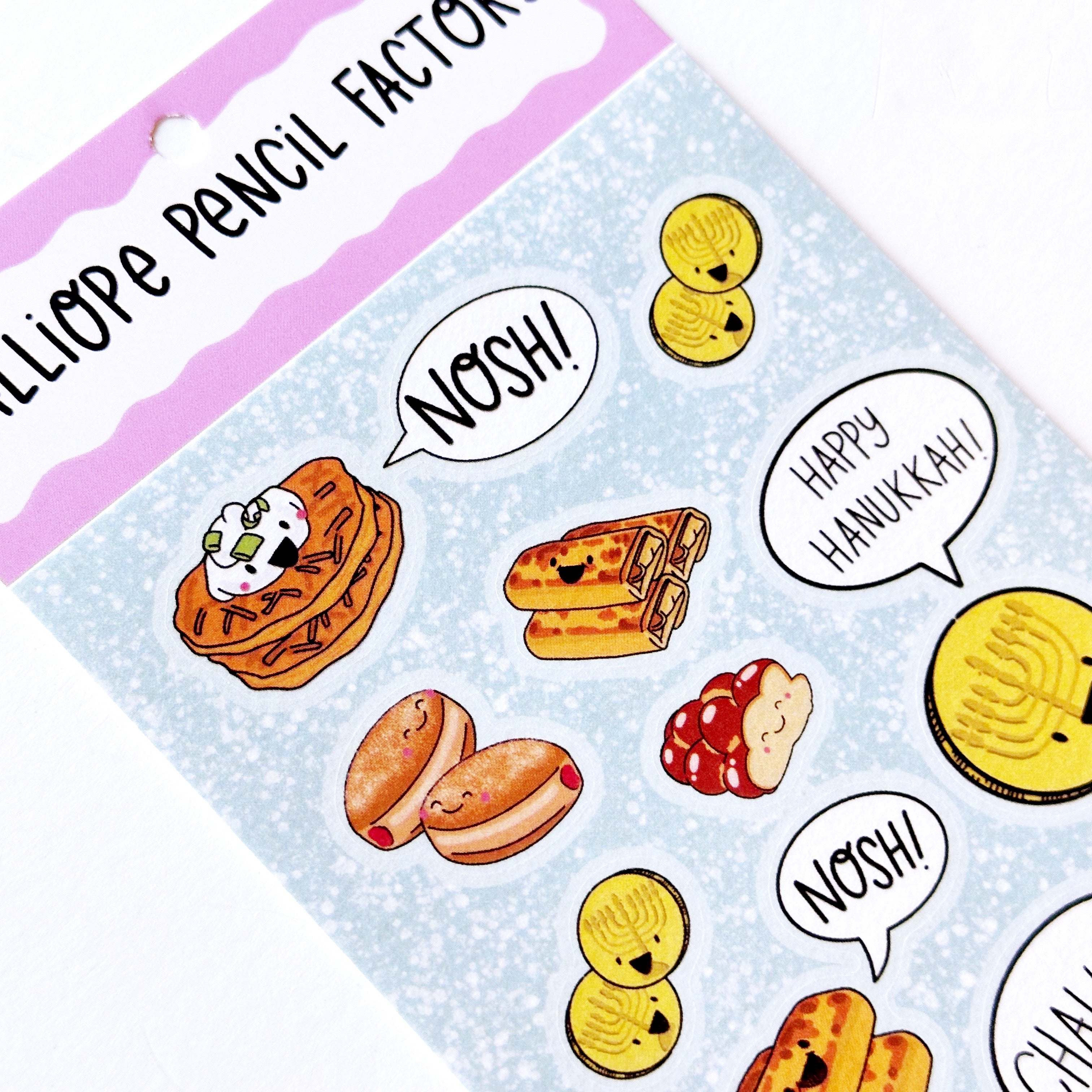 Hanukkah Nosh Sticker Sheet