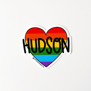 Hudson Rainbow Heart Sticker