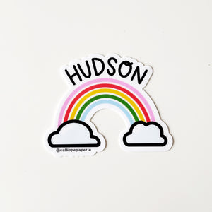 Hudson Rainbow and Clouds Sticker