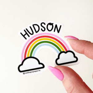 Hudson Rainbow and Clouds Sticker