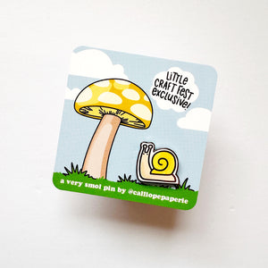 Squirt the Snail Mini Pin - Yellow