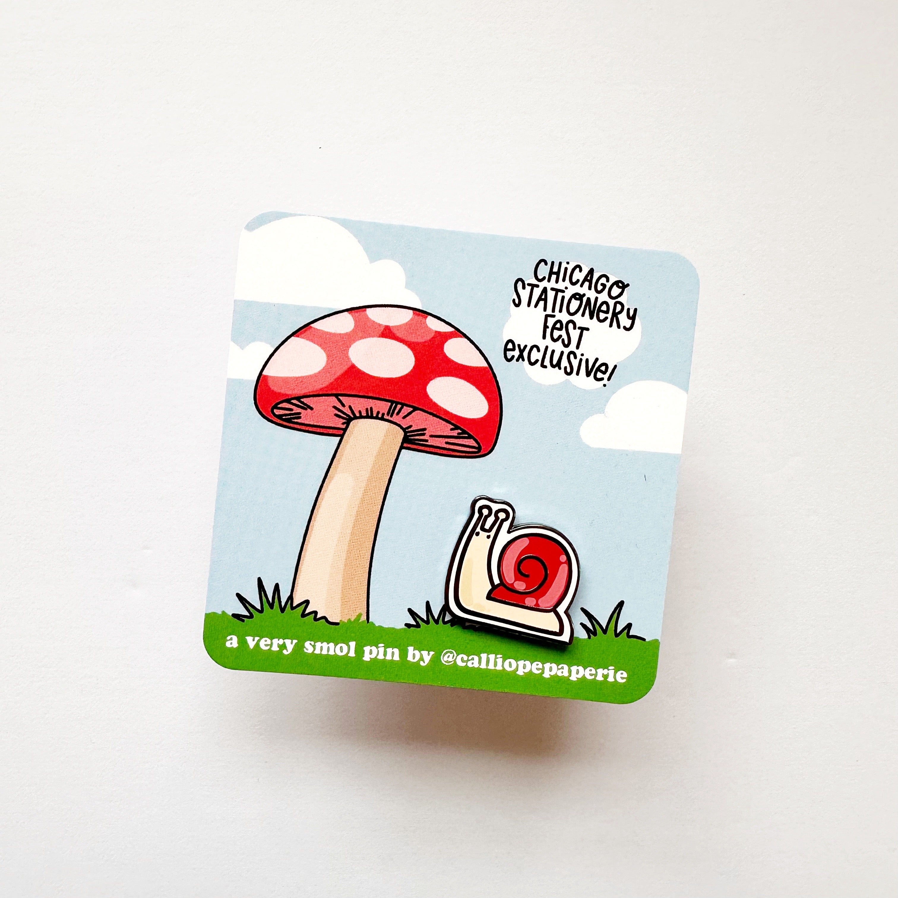 Squirt the Snail Mini Pin - Red