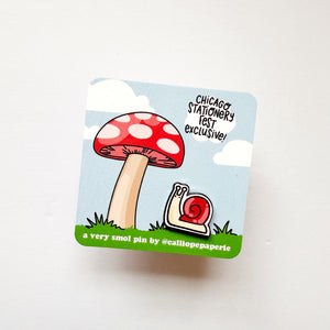 Squirt the Snail Mini Pin - Red