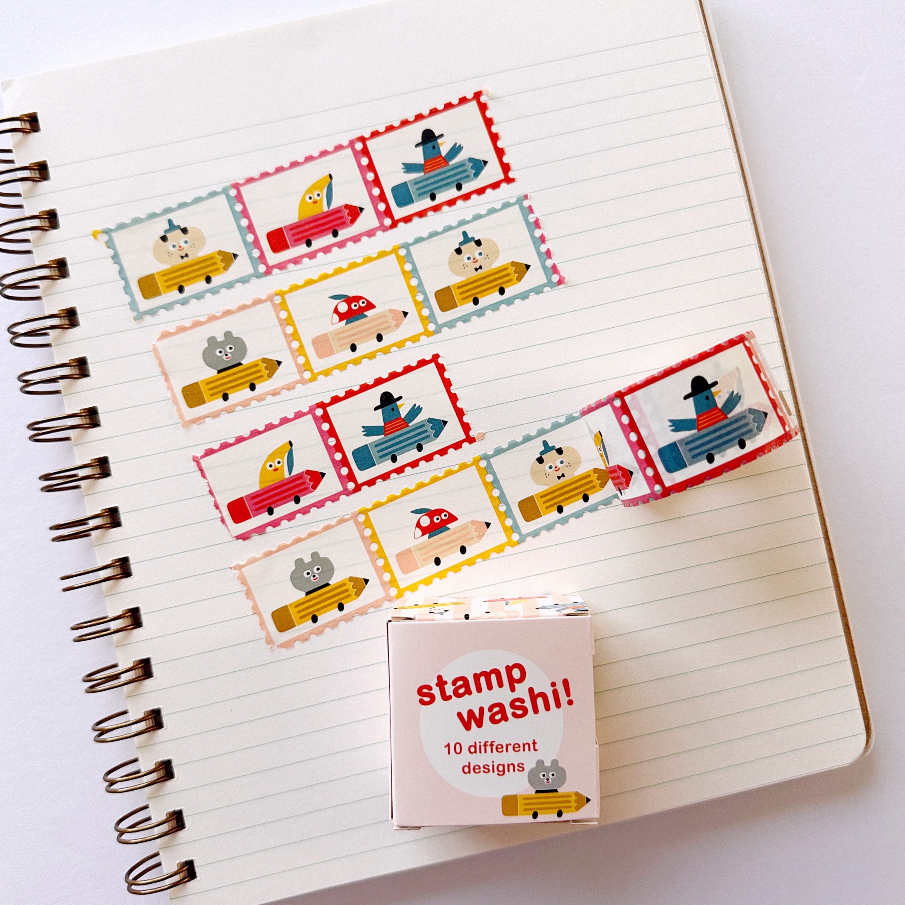Pencil Cars Stamp Washi Tape