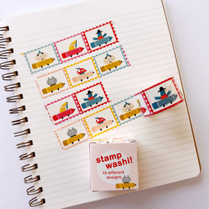 Pencil Cars Stamp Washi Tape