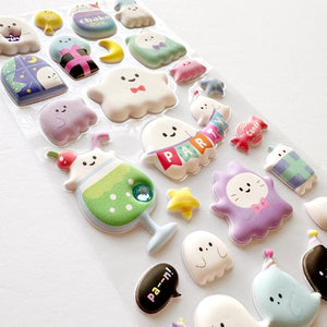 Obake Night Ghost Puffy Sticker Sheet