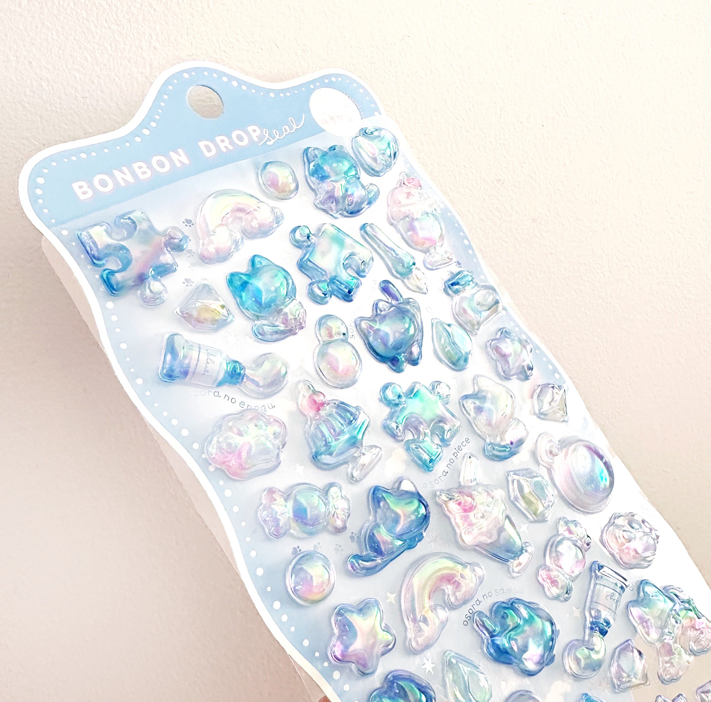 Blue Cats Crystal Bonbon Sticker Sheet
