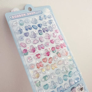 Mini Rainbow Crystal Bonbon Sticker Sheet