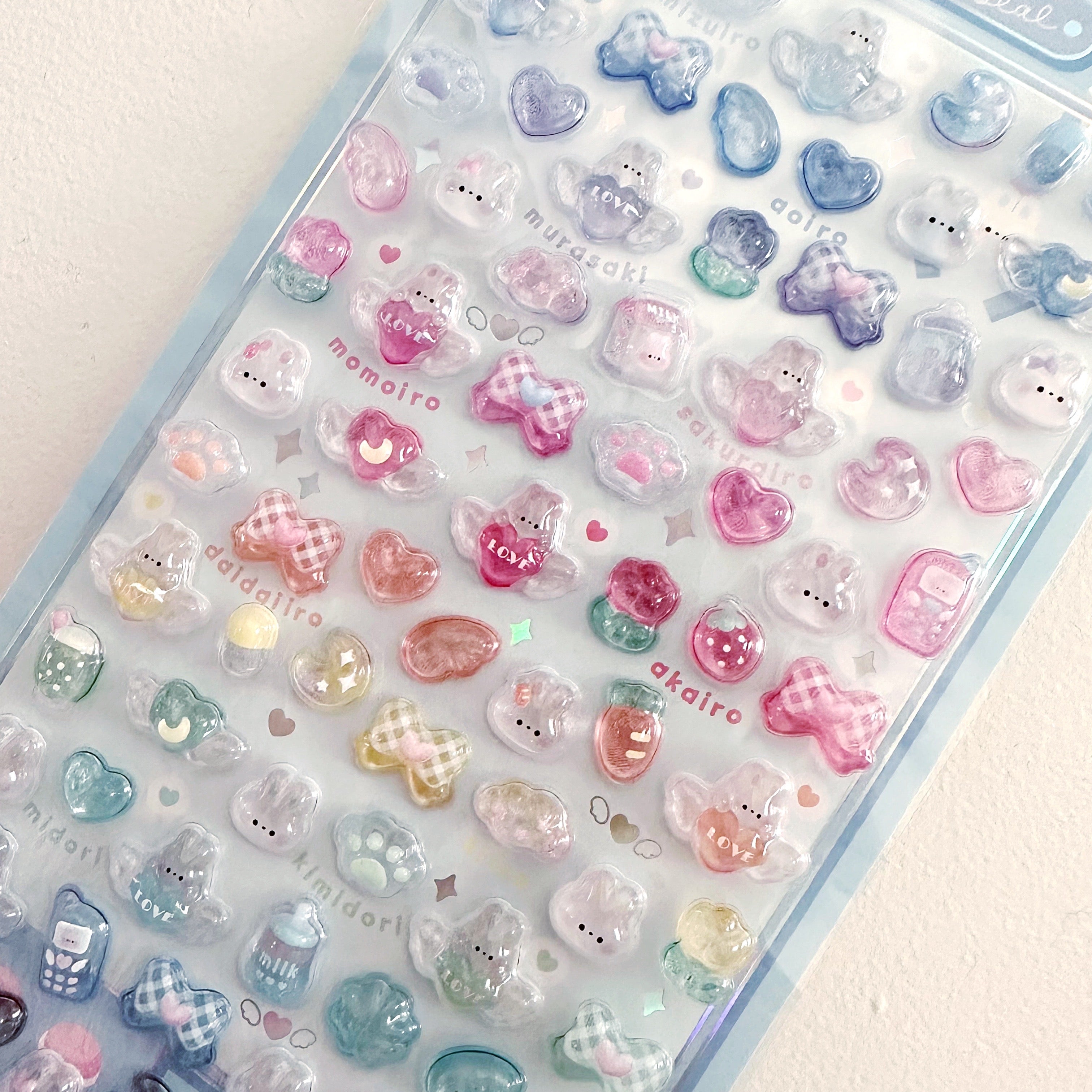 Mini Rainbow Crystal Bonbon Sticker Sheet