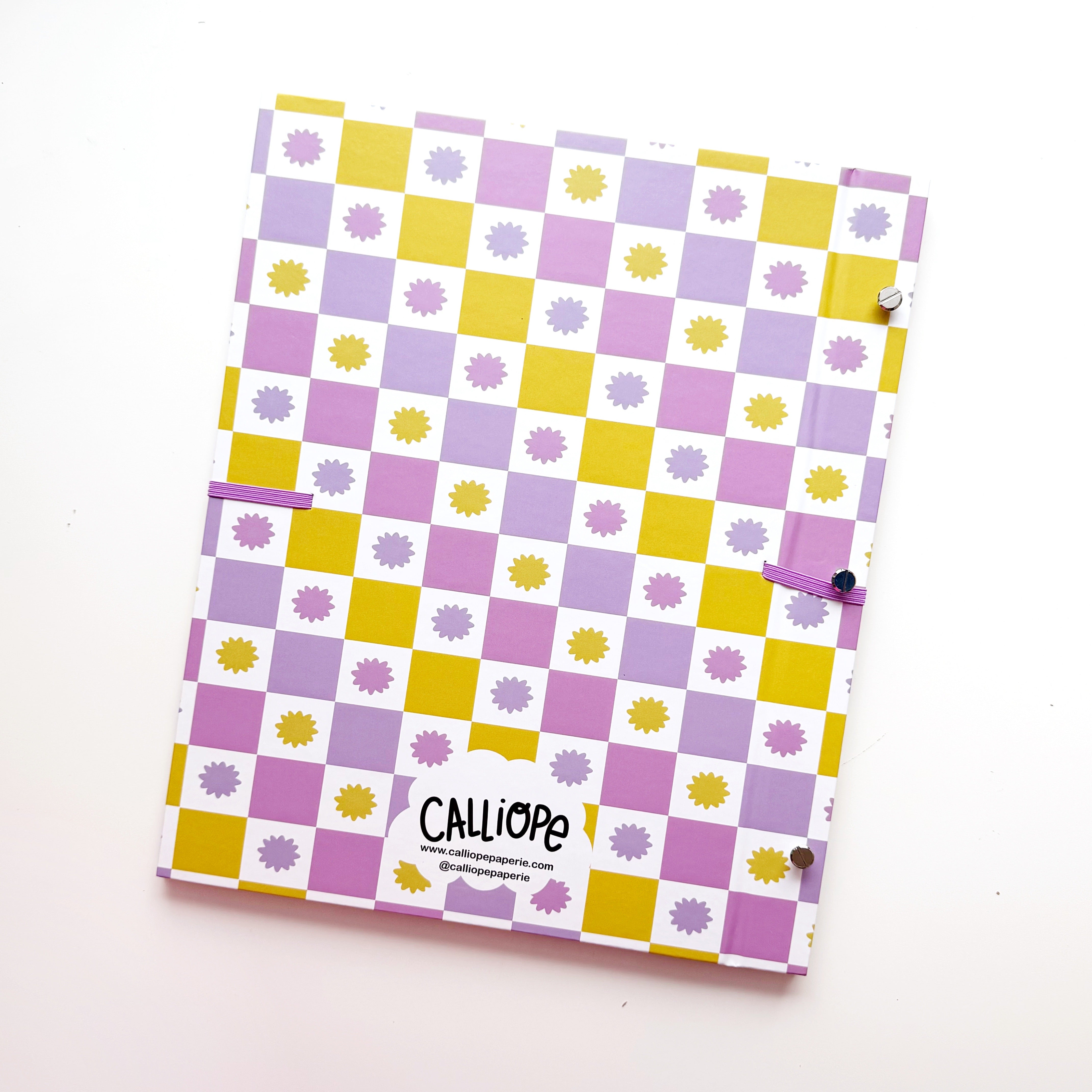 Checks and Flowers Book Art Journal