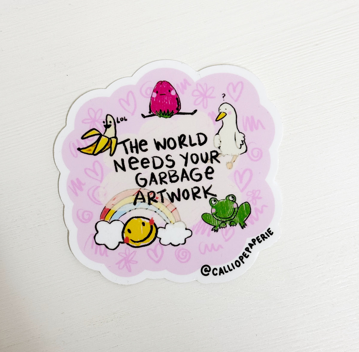 Garbage Artwork Sticker – Calliope Paperie