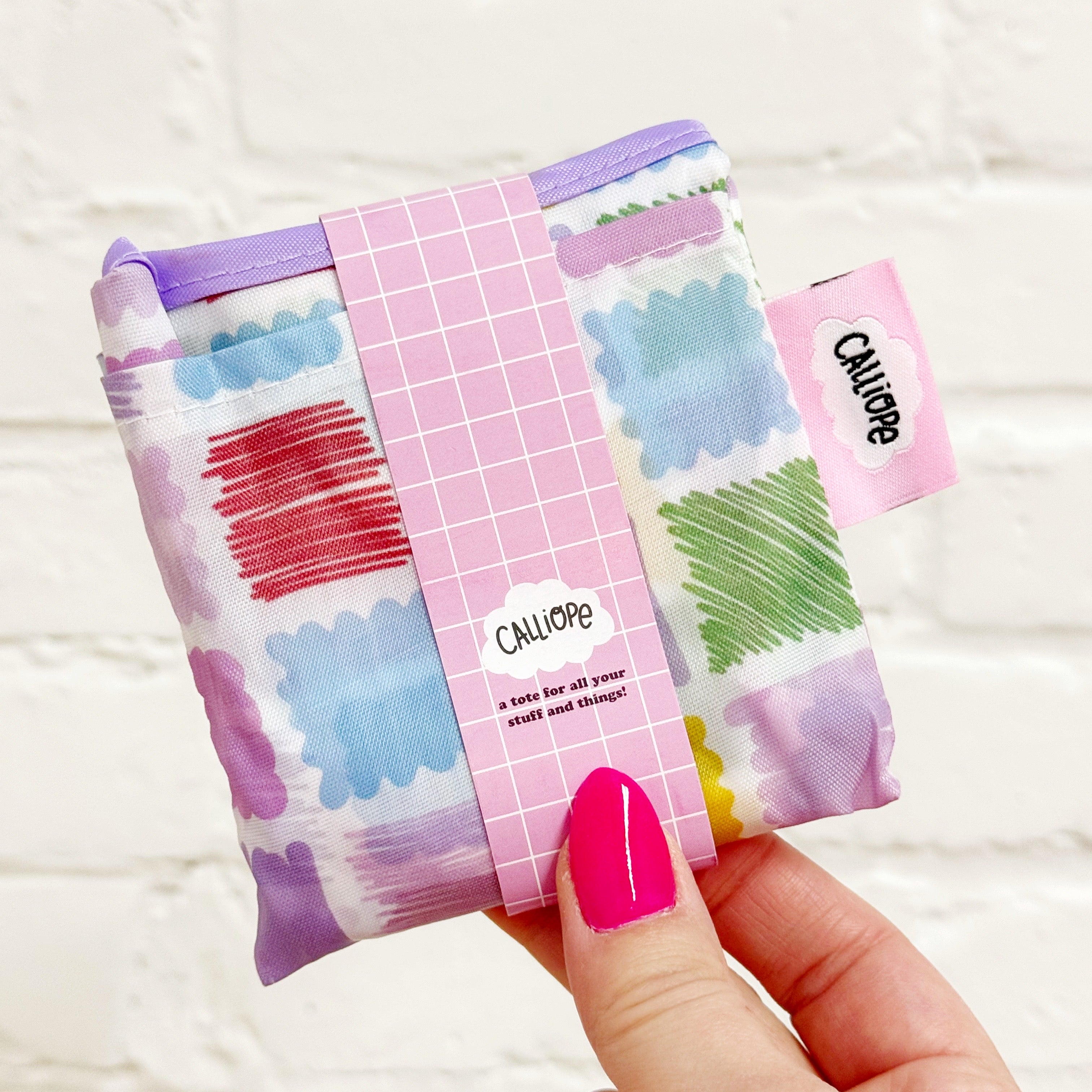 Scribbles and Blobs Mini Reusable Tote