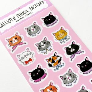 Fancy Felines Sticker Sheet