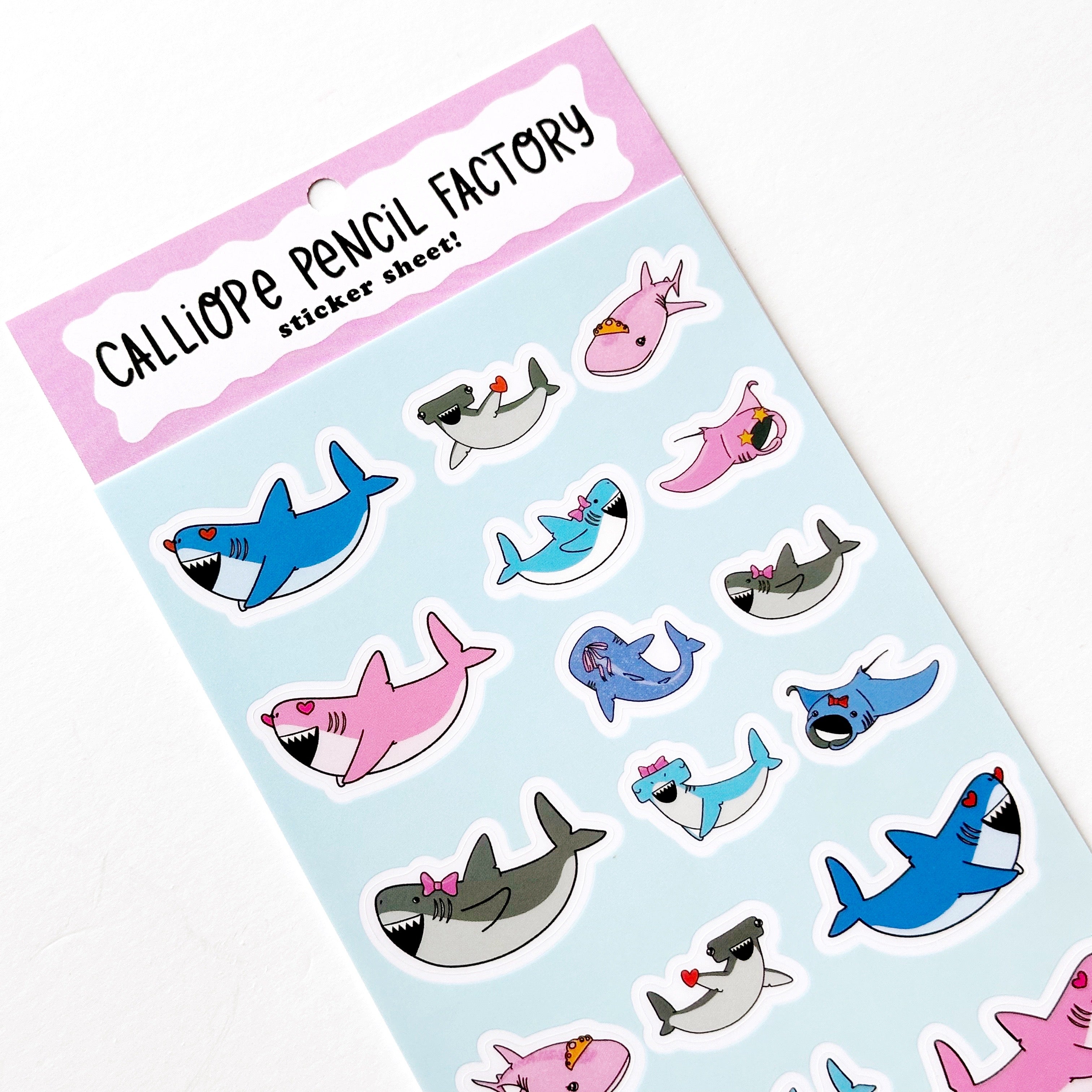 Hello Sharky Sticker Sheet