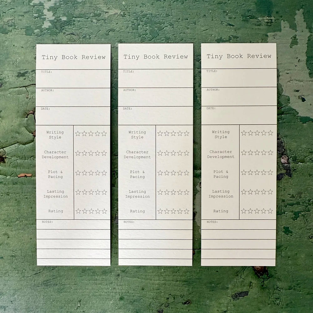 Tiny Book Review Bookmark- Set of 3