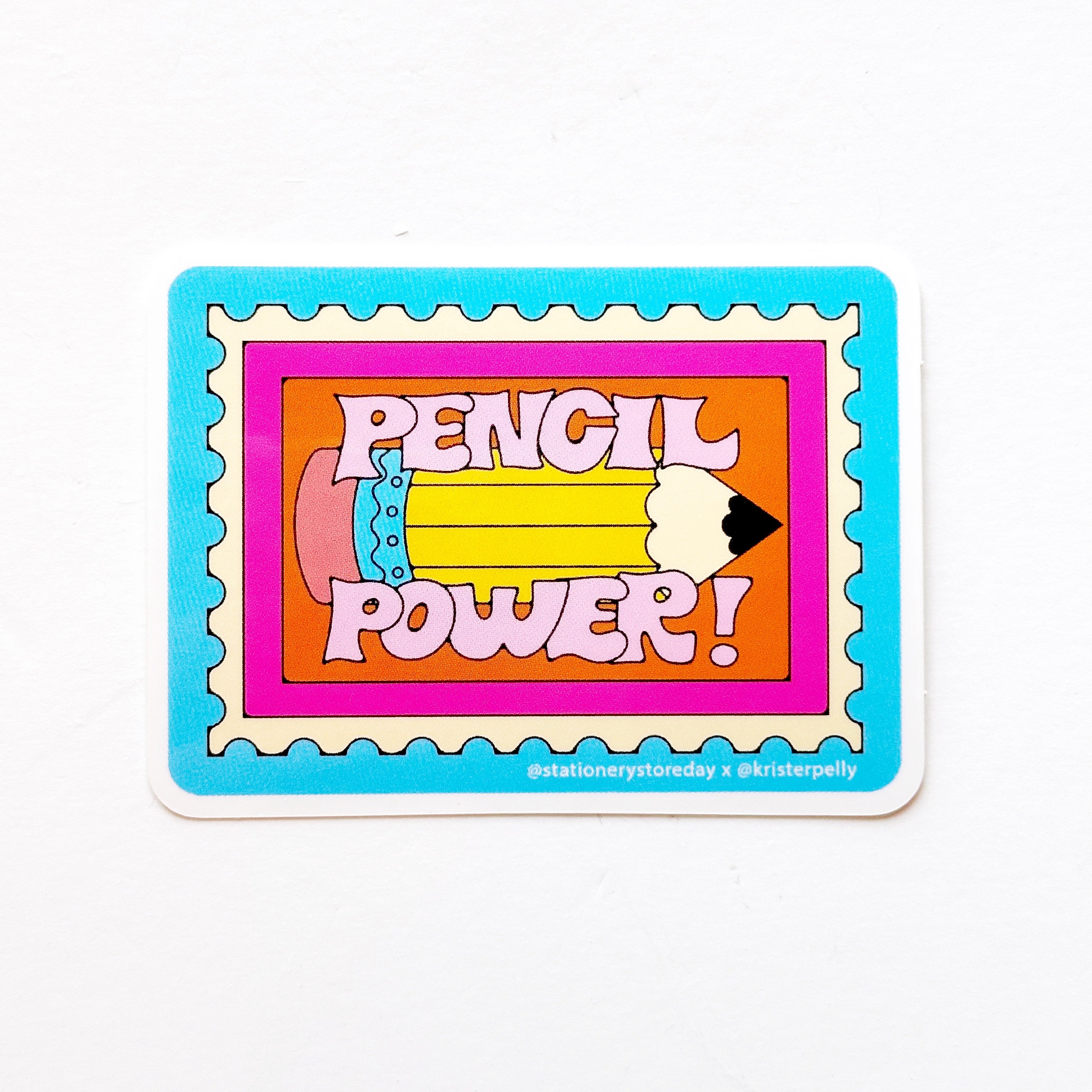 Pencil Power Vinyl Sticker