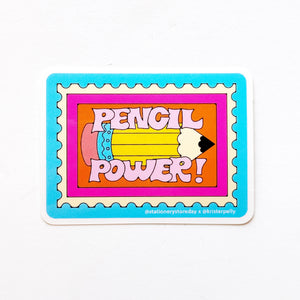 Pencil Power Vinyl Sticker