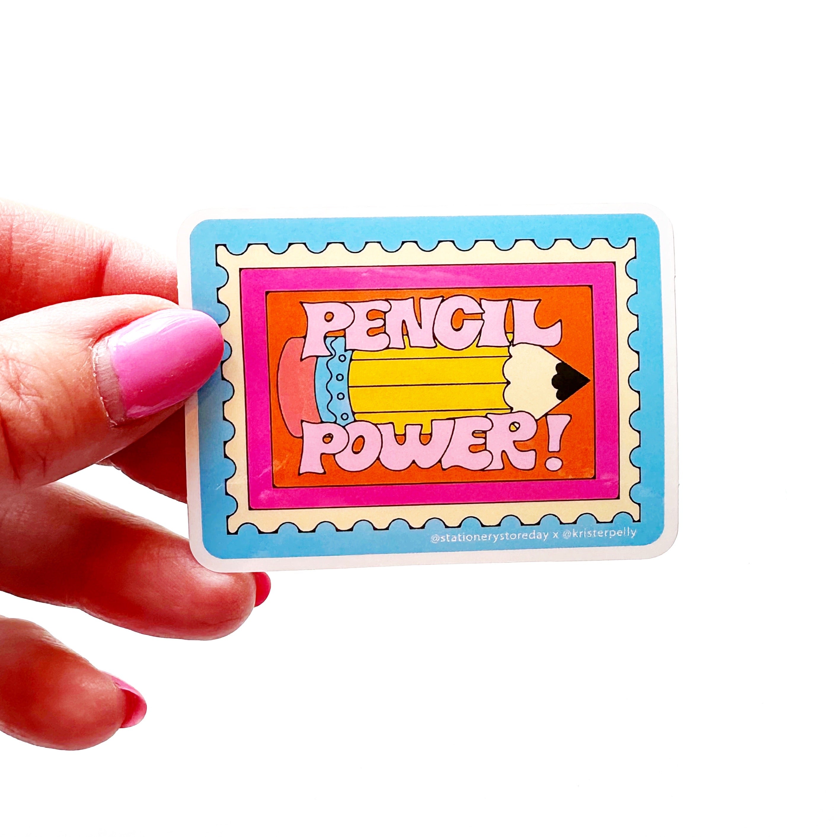 Pencil Power Vinyl Sticker