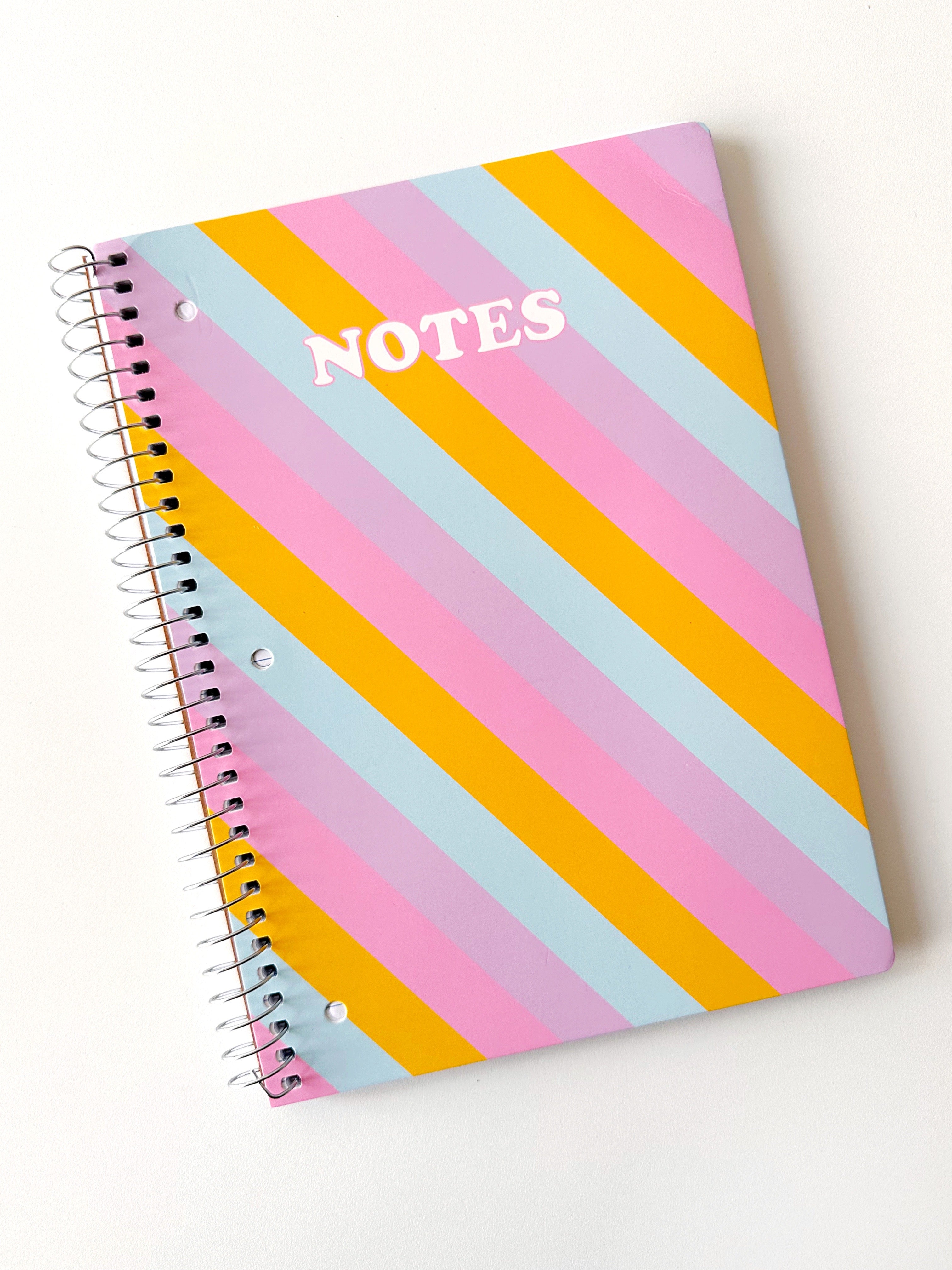 Spiral Notebook - She's All That Stripe