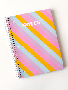 Spiral Notebook - She's All That Stripe