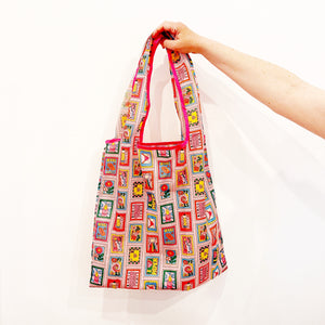 Stamps Pattern Foldable Tote