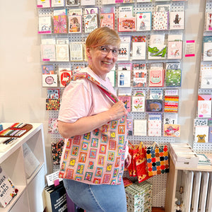 Stamps Pattern Foldable Tote