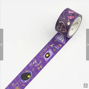 Purple Party Wide Washi Tape