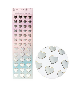 Greyscale Heart Gem Sticker Sheet