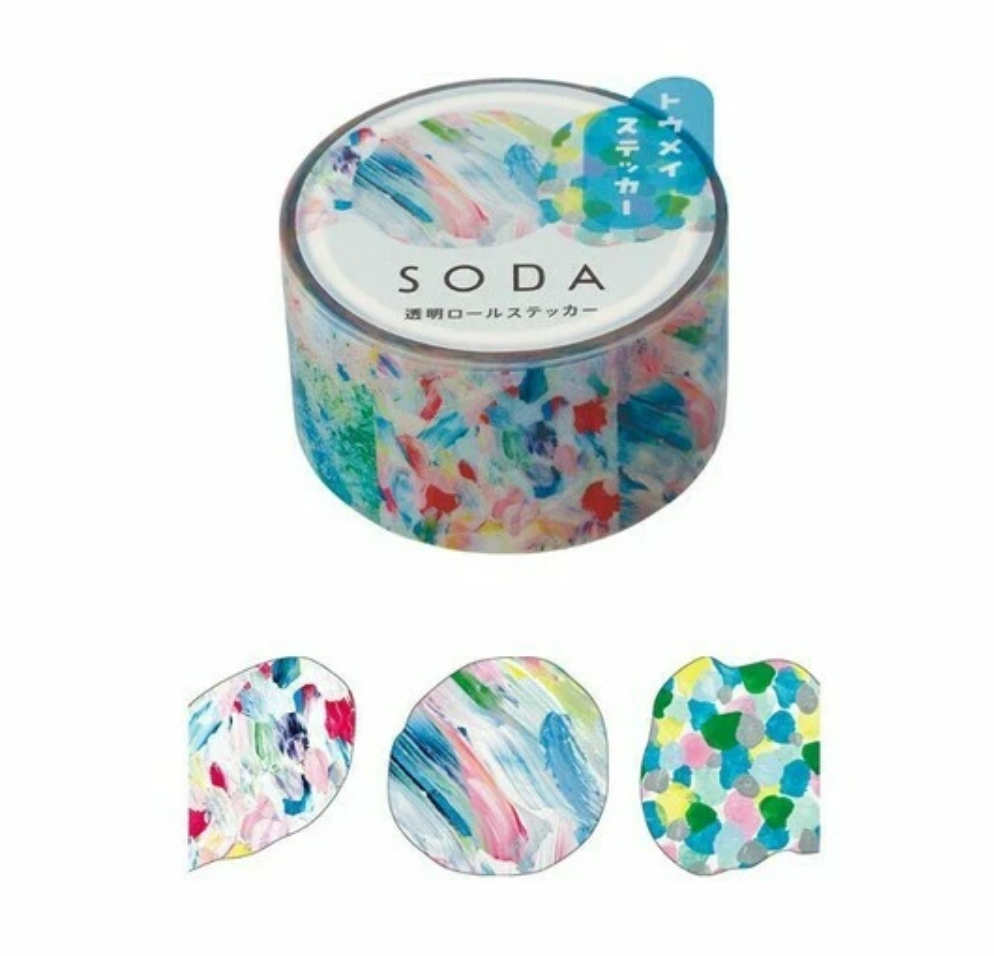 Watercolor Drops Clear Sticker Washi Tape