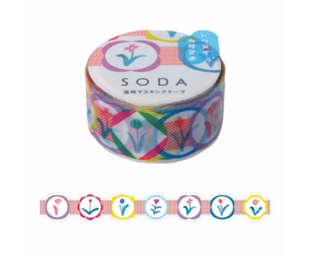 Flower Patch Die-Cut Clear Washi Tape