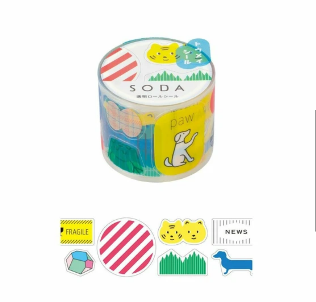 Variety Icons Clear Sticker Washi Tape