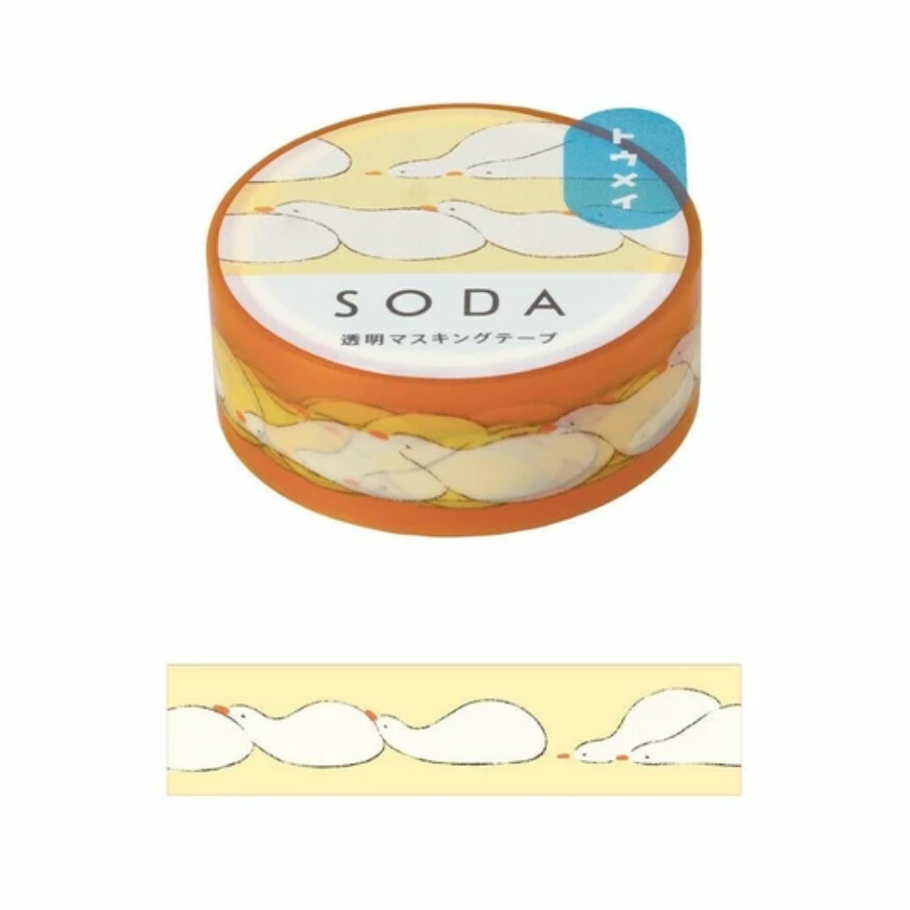 Sunbathing Geese Clear Washi Tape