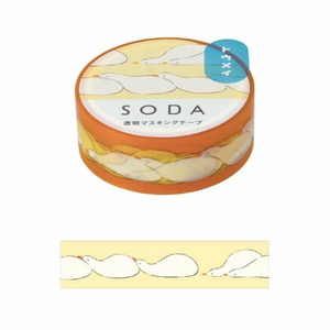 Sunbathing Geese Clear Washi Tape