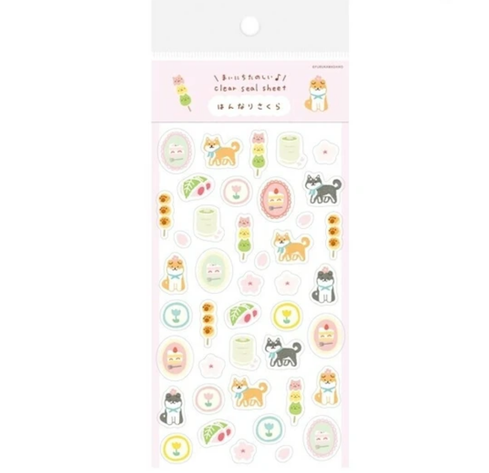 Pups and Sweets Clear Sticker Sheet