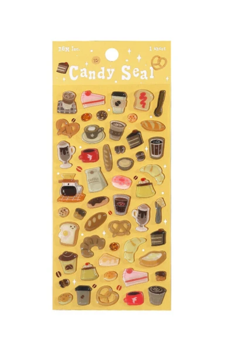 Coffee Break Candy Seal Sticker Sheet