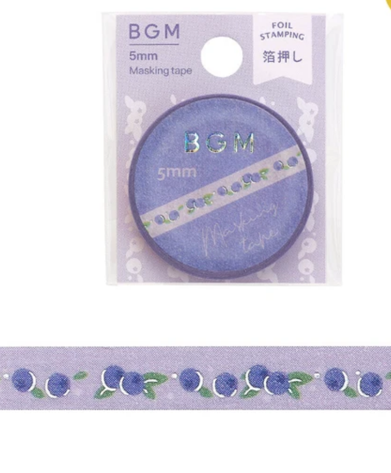 Blueberries Narrow Washi Tape