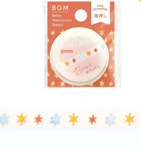 Color Foil Stars Narrow Washi Tape