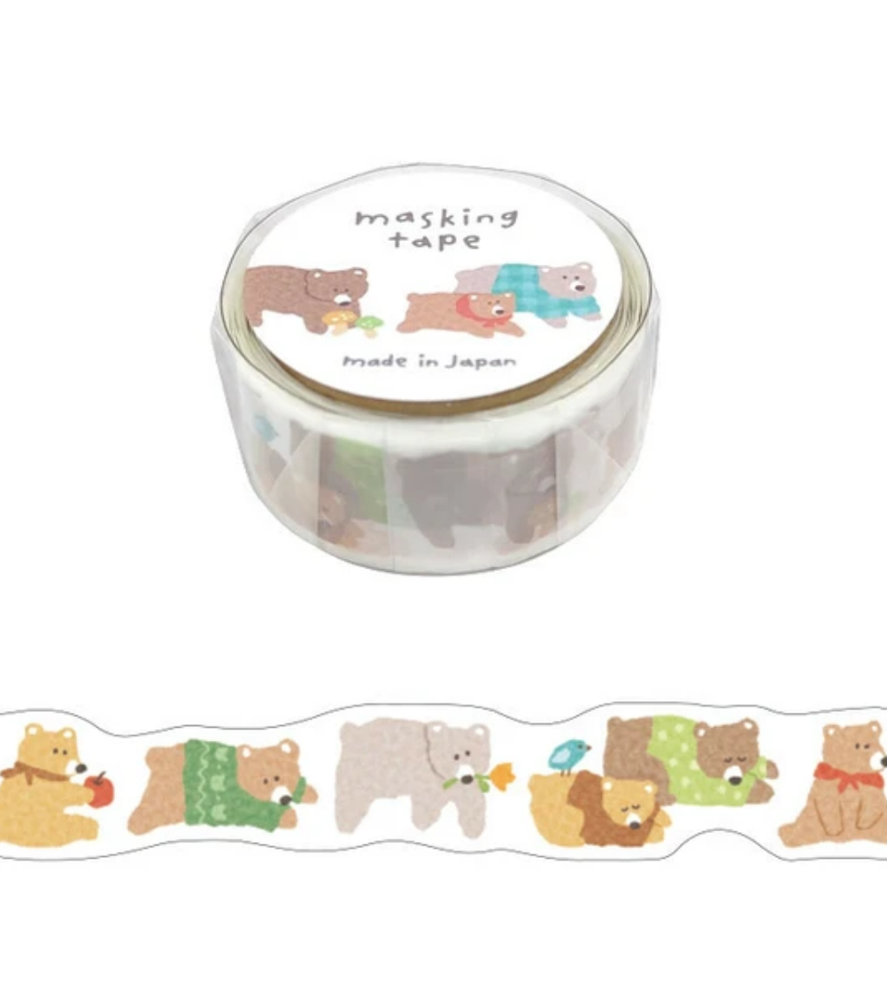 Bear Family Die-Cut Washi Tape