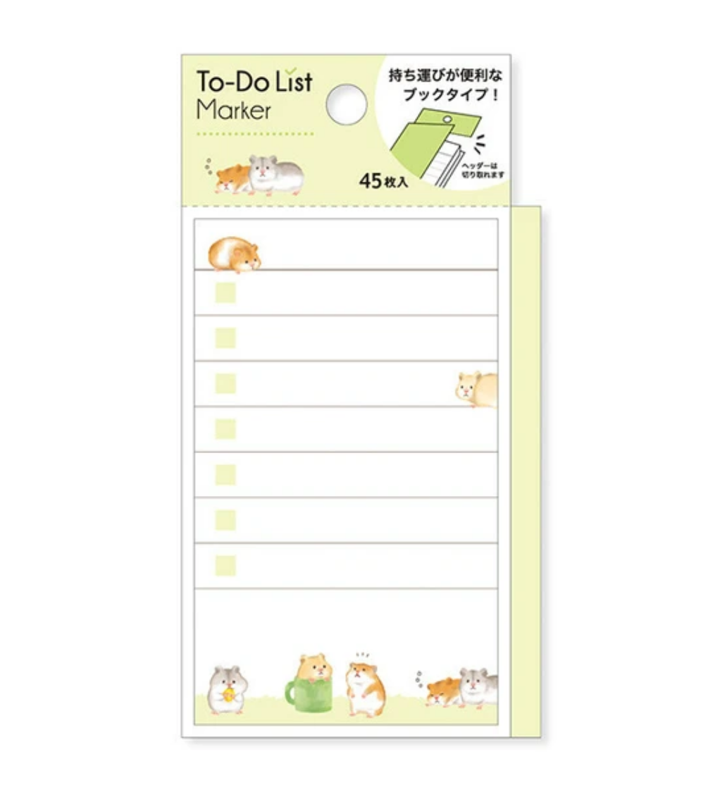 Hamster To-Do List Sticky Notes