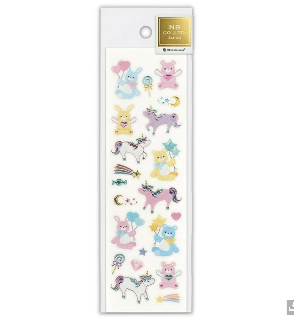 Unicorn Party Gem Sticker Sheet