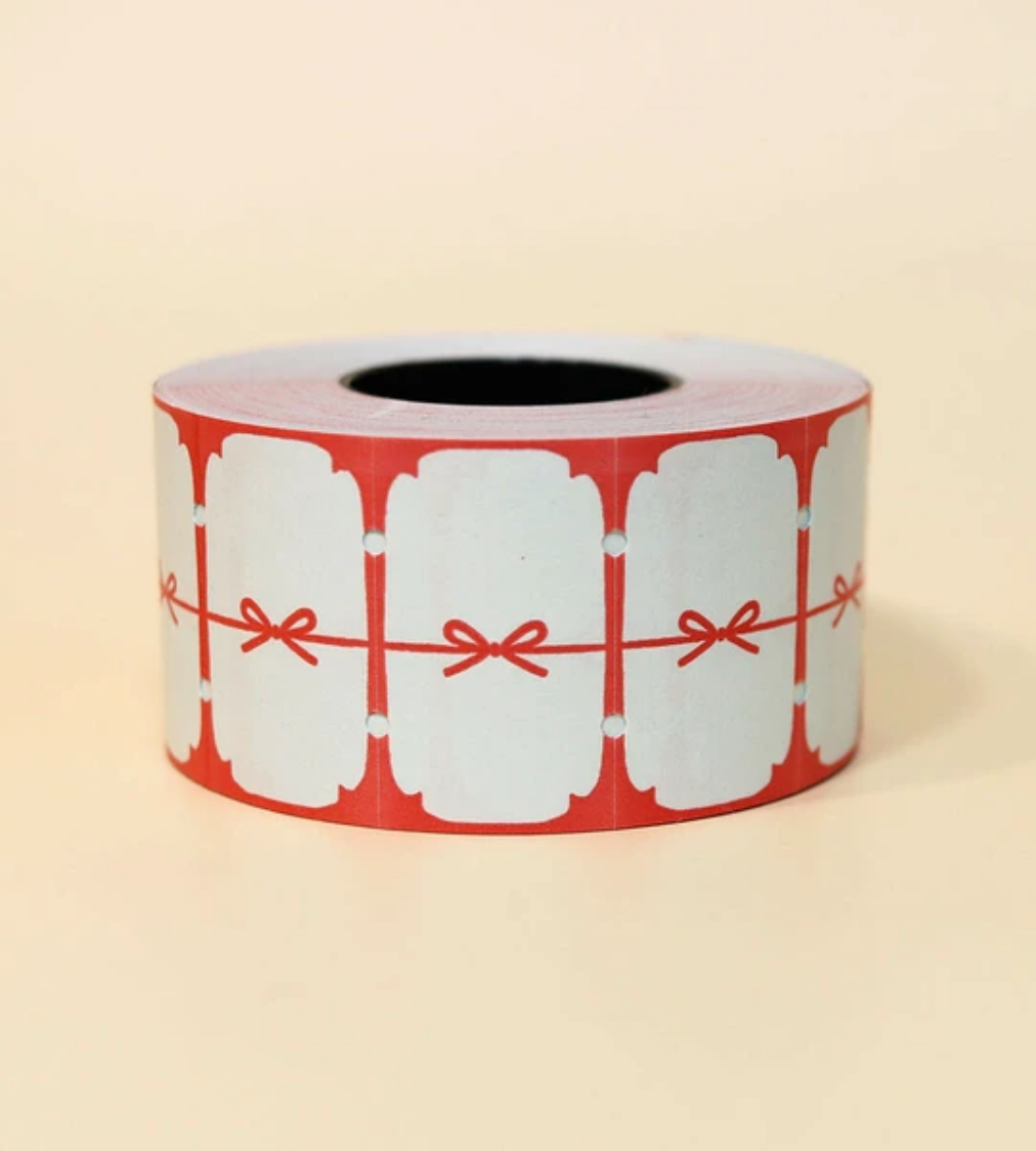 Tiny Bow Label Sticker Roll